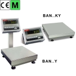 wagi platformowe 1-czujnikowe, magazynowe, techniczne - BA/NY precyzyjne nierdzewne na słupku max: 6kg&divide;120kg odczyt: 1g&divide;20g wyświetlacz: LED / LCD miernik: stal nierdzewna IP65 konstrukcja: nierdzewna