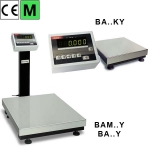 wagi platformowe 1-czujnikowe, magazynowe, techniczne - BA/Y precyzyjne na słupku max: 3kg&divide;120kg odczyt: 0,5g&divide;20g wyświetlacz: LED / LCD miernik: aluminium lakierowane szalka: nierdzewna